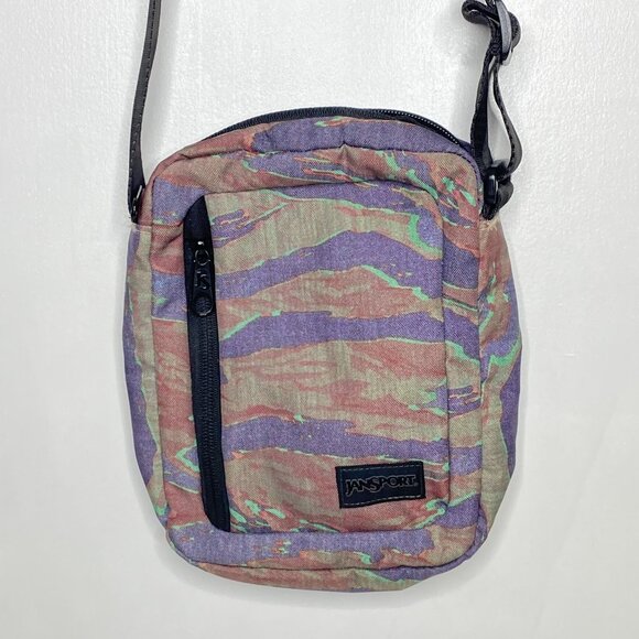 JanSport Weekender FX Trail Crossbody Shoulder Bag Tiger Camouflage - Picture 2 of 7